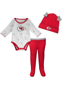 Kansas City Chiefs Infant Red Dream Team Hat Set Top and Bottom