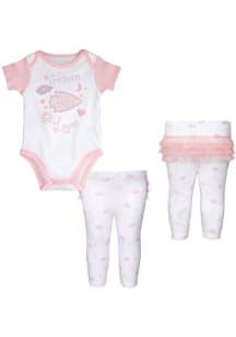 Kansas City Chiefs Infant Girls Pink Spreading Love Set Top and Bottom