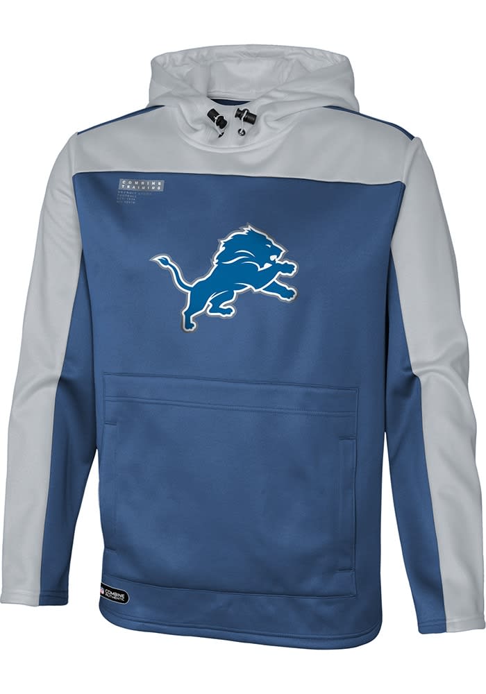 Detroit Lions Nike Blue SIDELINE HOODIE TOP Hood