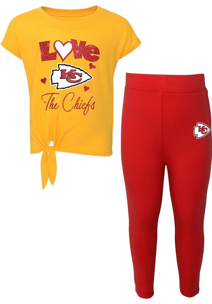 NFL Kansas City Chiefs Toddler Girls' Cheer Set - 2T