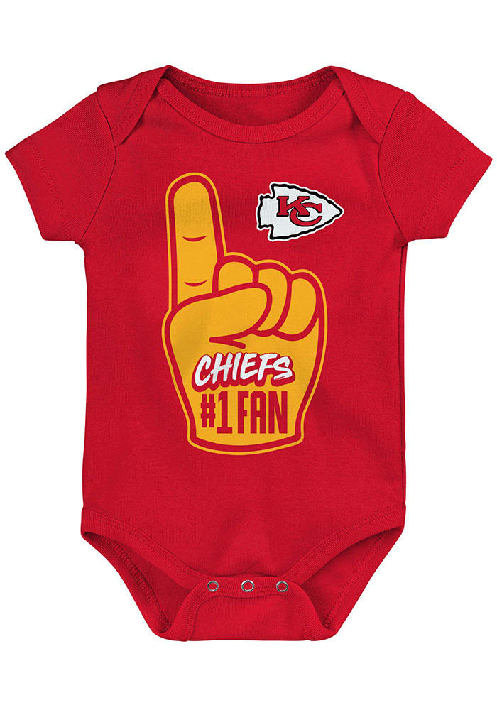 Outerstuff Infant Boys' Kansas City Chiefs Hand Off Graphic Creeper Red, 12 Months Infant - NFL Youth at Academy Sports