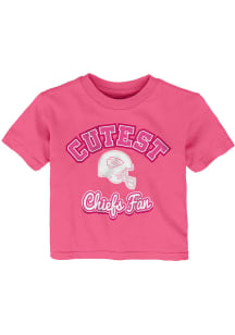 Kansas City Chiefs Toddler Girls Pink Cutest Fan Short Sleeve T-Shirt