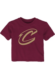 Cleveland Cavaliers Infant Primary Logo Short Sleeve T-Shirt Maroon