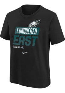 Nike Philadelphia Eagles Youth Black 2022 Division Champs Short Sleeve T-Shirt