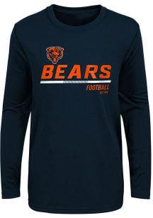 Chicago Bears Boys Navy Blue Engage Long Sleeve T-Shirt