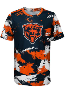 Chicago Bears Boys Navy Blue Cross Pattern Short Sleeve T-Shirt