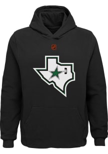 Dallas Stars Youth Black Reverse Retro Secondary Logo Long Sleeve Hoodie