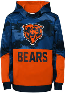 Chicago Bears Youth Navy Blue Covert Long Sleeve Hoodie
