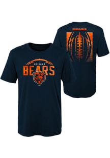 Chicago Bears Boys Navy Blue Blitz Ball Short Sleeve T-Shirt