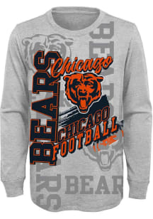 Chicago Bears Boys Grey Game Day Vibes Long Sleeve T-Shirt