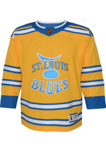 St Louis Blues Youth Yellow Reverse Retro Premier Hockey Jersey