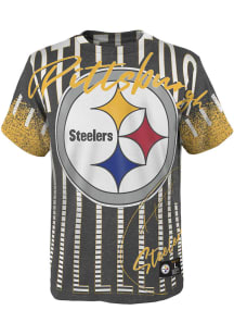 Pittsburgh Steelers Youth Black Big Face Jumbotron Short Sleeve T-Shirt