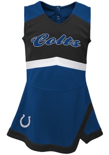 Indianapolis Colts Toddler Girls Blue Captain Sets Cheer Dress
