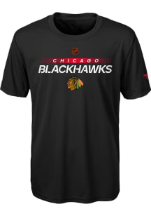Chicago Blackhawks Youth Black Reverse Retro Authentic Pro Short Sleeve T-Shirt