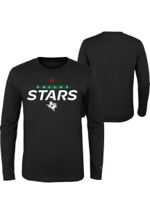 Dallas Stars Youth Black Reverse Retro Authentic Pro Long Sleeve T-Shirt