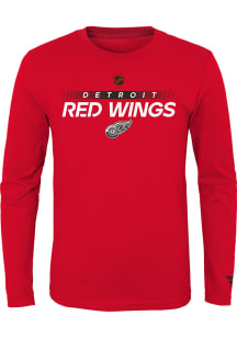 Detroit Red Wings Youth Red Reverse Retro Authentic Pro Long Sleeve T-Shirt