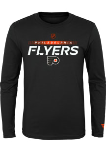 Philadelphia Flyers Youth Black Reverse Retro Authentic Pro Long Sleeve T-Shirt