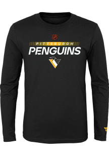 Pittsburgh Penguins Youth Black Reverse Retro Authentic Pro Long Sleeve T-Shirt