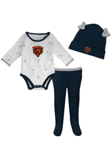 Chicago Bears Infant Navy Blue Dream Team Hat Set Top and Bottom