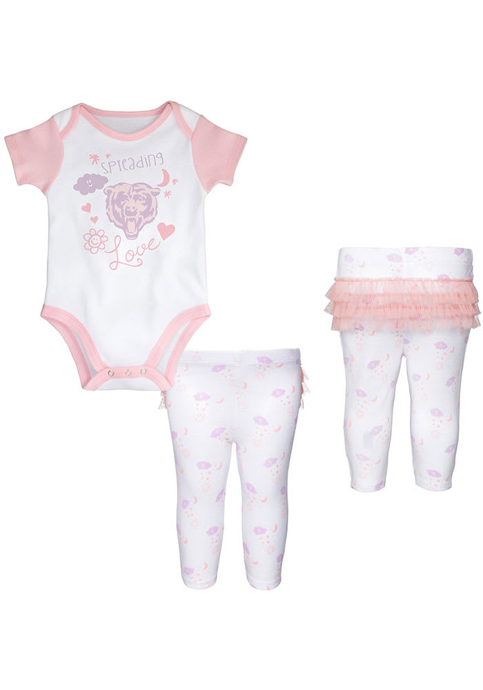 Girls Newborn & Infant White/Pink Chicago Bears Lil Princess Bodysuit &  Tutu Leggings Set