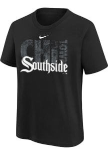 Nike Chicago White Sox Youth Black City Connect Logo Short Sleeve T-Shirt