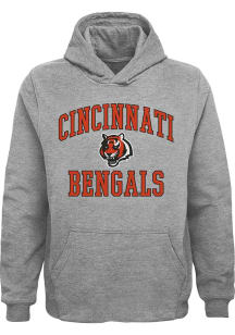 Cincinnati Bengals Youth Grey #1 Design Long Sleeve Hoodie