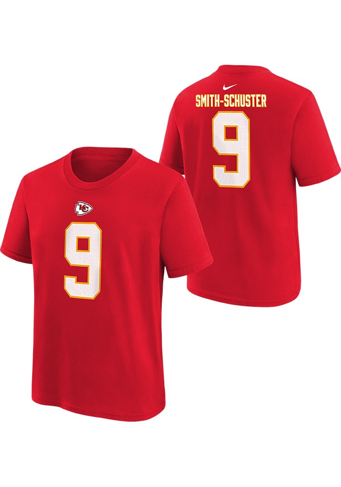 Youth JuJu Smith-Schuster Red Kansas City Chiefs Mainliner Player Name &  Number T-Shirt