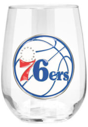 Philadelphia 76ers 15oz Emblem Stemless Wine Glass