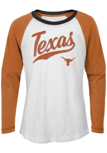 Texas Longhorns Girls Burnt Orange Tradition Raglan Long Sleeve T-shirt