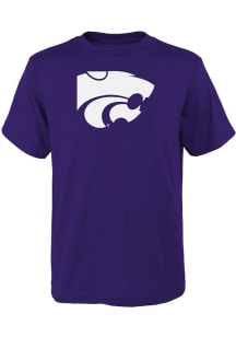 K-State Wildcats Youth Purple Primary Logo Short Sleeve T-Shirt