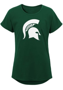 Michigan State Spartans Girls Green Glory Short Sleeve Tee