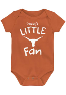 Texas Longhorns Baby Brown Dads Little Fan Short Sleeve One Piece