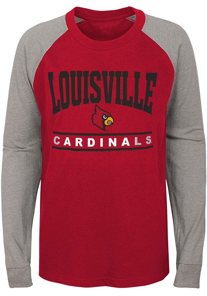 Colosseum Men's Black Louisville Cardinals Arch Logo Crew Neck