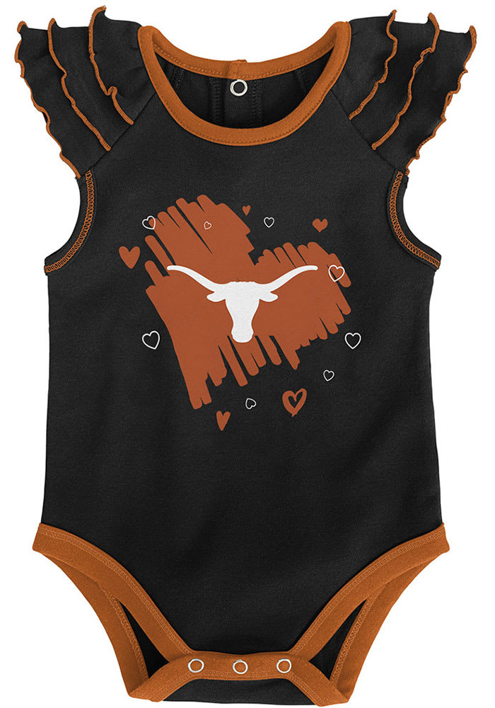 Texas Longhorns Baby Burnt Orange Touch Down Set One Piece
