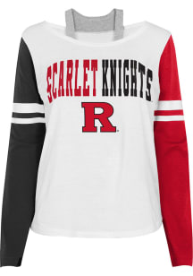Rutgers Scarlet Knights Girls Red Color Block Long Sleeve T-shirt