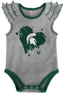 Michigan State Spartans Baby Green Touch Down Set One Piece