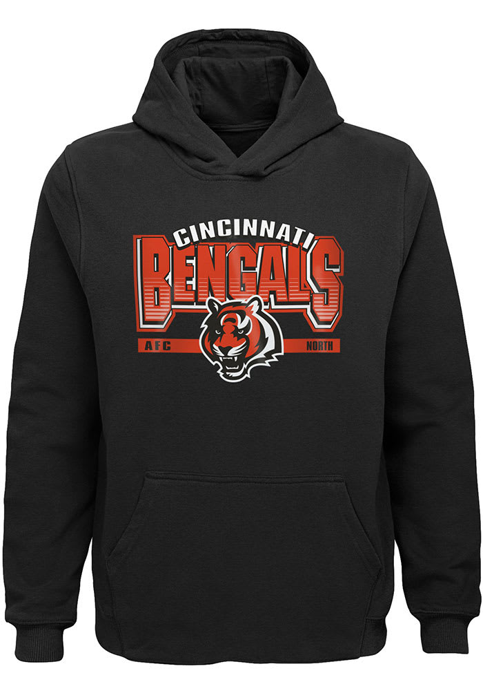 Cincinnati Bengals Boys Black Comeback Long Sleeve Hooded Sweatshirt