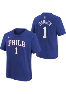 James Harden  Philadelphia 76ers Boys Blue Icon NN Short Sleeve T-Shirt