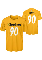 TJ Watt Pittsburgh Steelers Youth Gold Mainliner NN Perf Player Tee