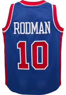 Dennis Rodman  Mitchell and Ness Detroit Pistons Youth Swingman Blue Basketball Jersey