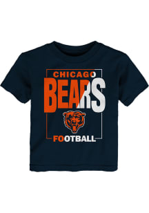 Chicago Bears Toddler Navy Blue Coin Toss Short Sleeve T-Shirt