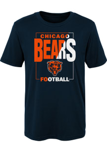 Chicago Bears Boys Navy Blue Coin Toss Short Sleeve T-Shirt
