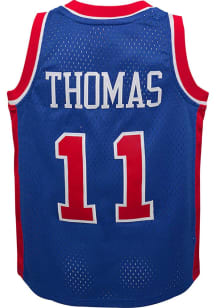 Isiah Thomas  Mitchell and Ness Detroit Pistons Youth Swingman Blue Basketball Jersey