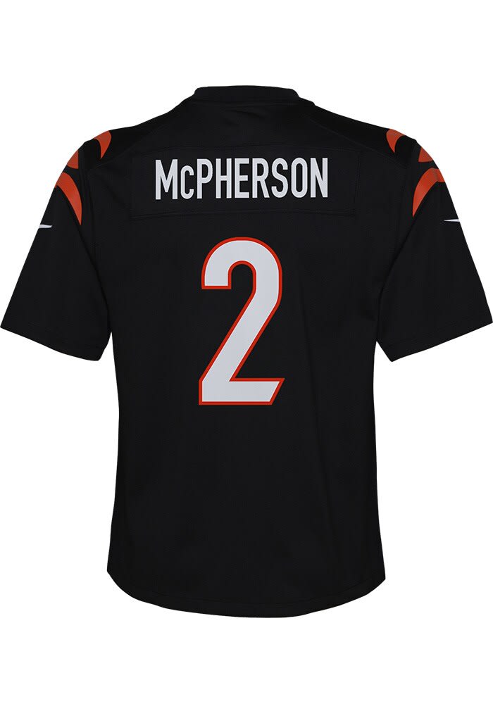 Evan McPherson Cincinnati Bengals Youth Black Nike Game Football Jersey