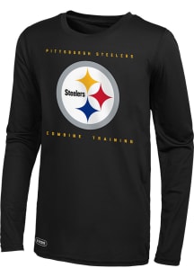 Pittsburgh Steelers Black Side Drill Long Sleeve T-Shirt