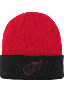 Detroit Red Wings Red Black Friday Cuffed Youth Knit Hat