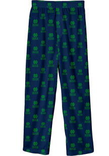 Notre Dame Fighting Irish Boys Navy Blue All Over Logo Sleep Pants