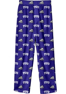 TCU Horned Frogs Youth Purple All Over Logo Sleep Pants