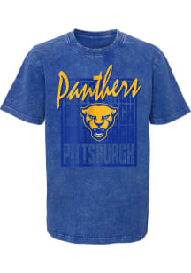 Pitt Panthers Youth Blue Headliner Short Sleeve T-Shirt