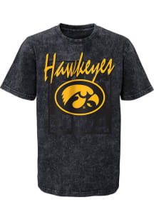 Iowa Hawkeyes Youth Black Headliner Short Sleeve T-Shirt